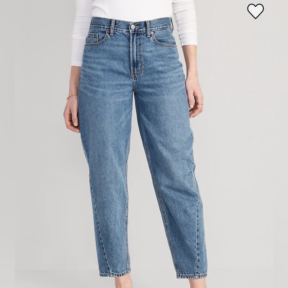 Old Navy Extra High Waisted Petite Balloon Ankle Jeans